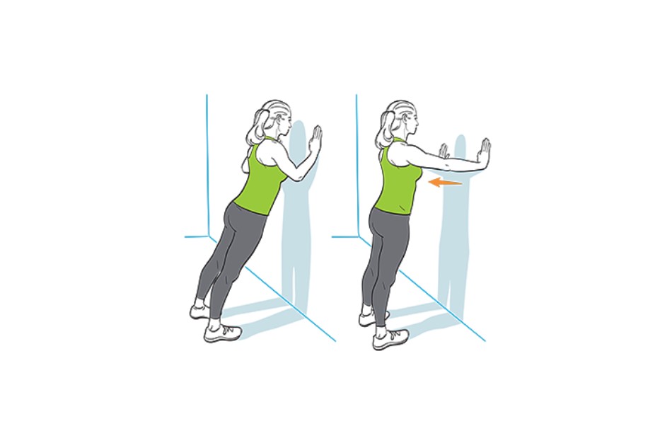 Bài tập chống đẩy vào tường sẽ tác động mạnh mẽ đến cơ vai và cơ ngực