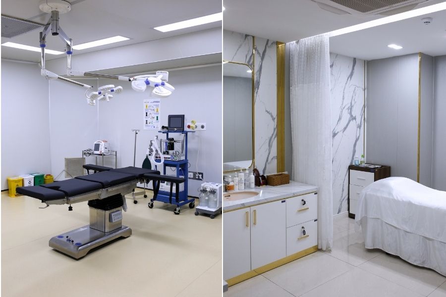 Phòng phẫu thuật và nghĩ dưỡng hiện đại tại Bệnh viện thẩm mỹ Ngọc Dung