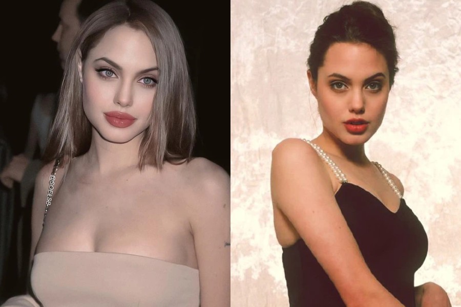 Angelina Jolie thời trẻ từng là biểu tượng của cái đẹp với đôi mắc sắc sảo