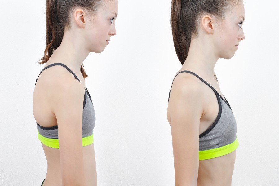 Luôn giữ lưng thẳng giúp không gây ra tác động xấu đến ngực